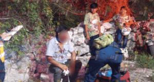 Joven derrapó motocicleta en Baca