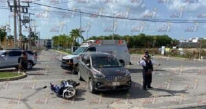 Motociclista herido avenida Miguel Alemán