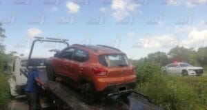 Doctora dormita al volante y causa choque en la Motul-Cansahcab