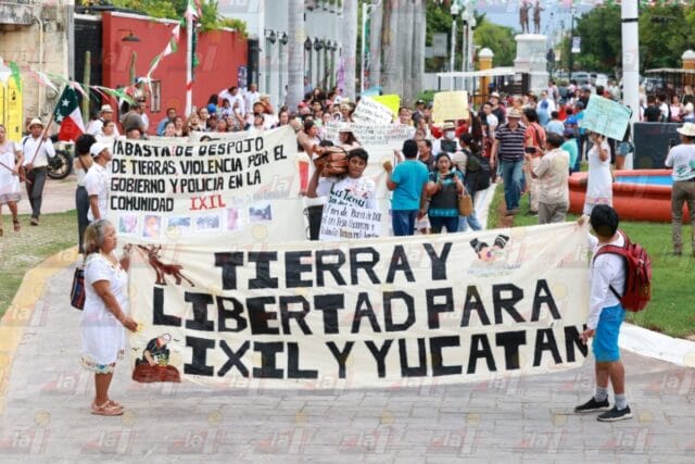 Marcha en Mérida por la defensa de los territorios de Ixil