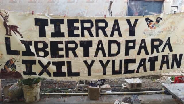 Marcha por la defensa del territorio y contra la mafia inmobiliaria en Ixil