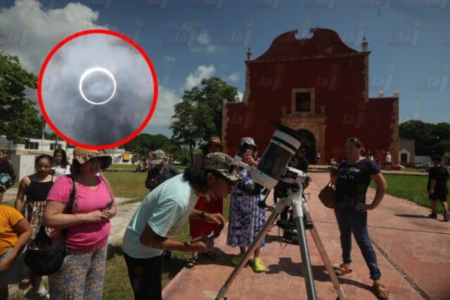Emoción en Maxcanú por el eclipse anular solar