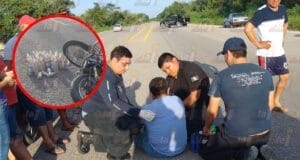 Auto causa choque contra repartidor de horchatas en la Mérida-Tixkokob