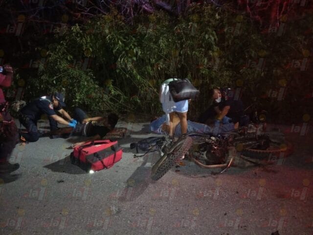 Dos motociclistas ebrios causan choque en la Mérida-Sotuta