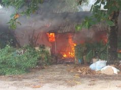 Fuerte incendio en una casa de la Colonia Yucatán, Tizimín
