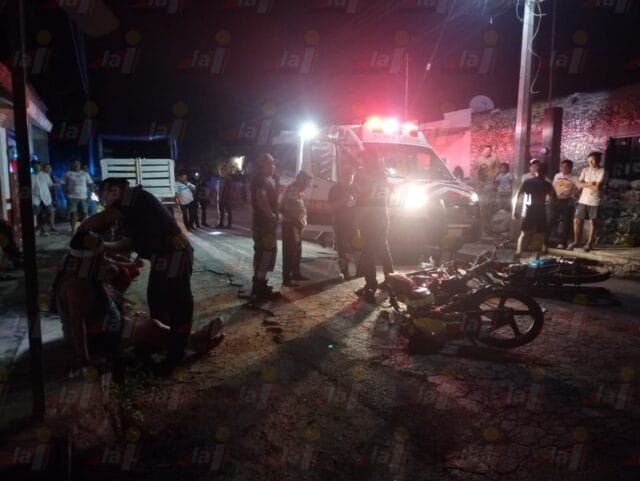 Motociclista ebrio deja a una pareja lesionada de gravedad en Temax