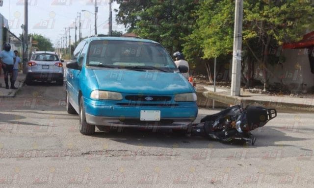 Motociclista lesionada por menor de edad en Ciudad Caucel
