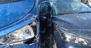 conductora lesionada camión glorieta mujer campechana