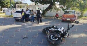 motociclista lesión vehículo fraccionamiento Belem