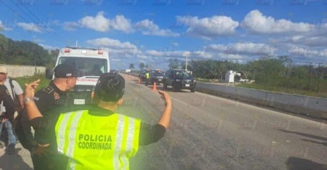 Automóvil causa choque por 'llegue' a taxi en la Mérida-Motul