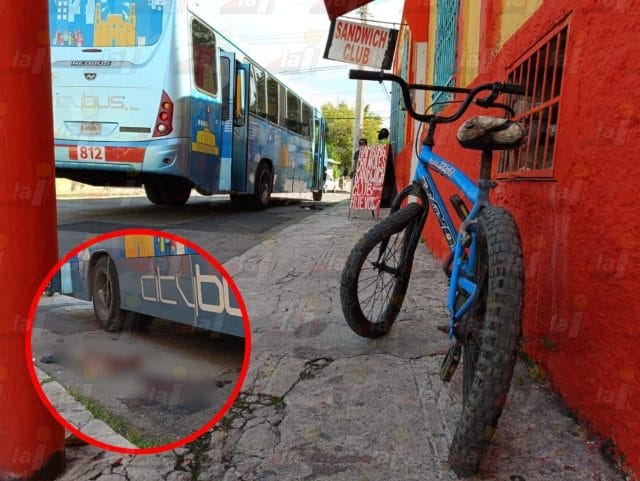 Ciclista pierde la pierna por choque de camión en el centro de Mérida