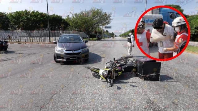 Motociclista con posible fractura tras choque sobre la Isla de Tris
