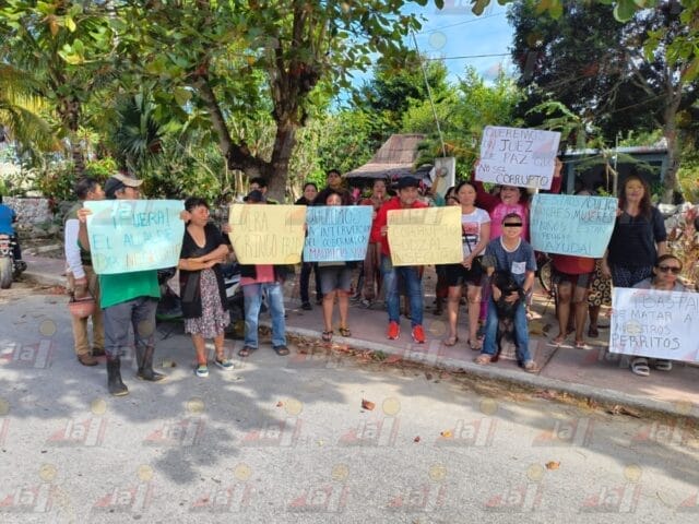 Pobladores de Sudzal protestan contra matanza de animales