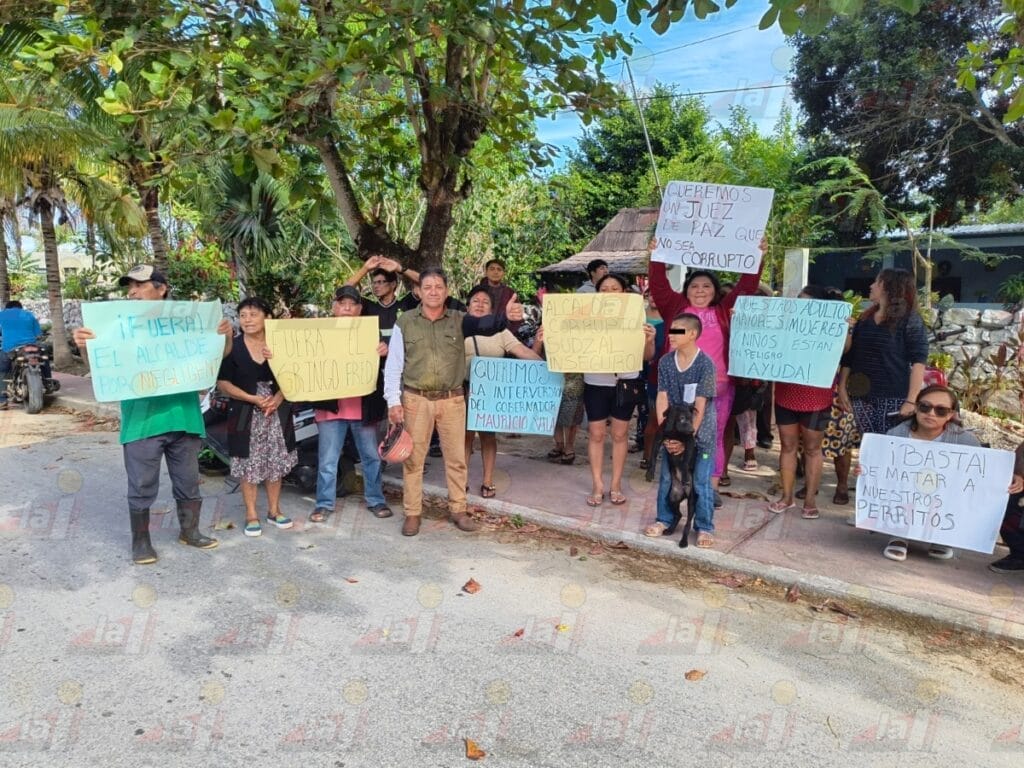 Pobladores de Sudzal protestan contra matanza de animales