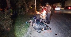 Joven motociclista al hospital tras choque en la Mérida-Umán