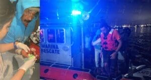 Marina evacua a pescador herido en alta mar en Celestún