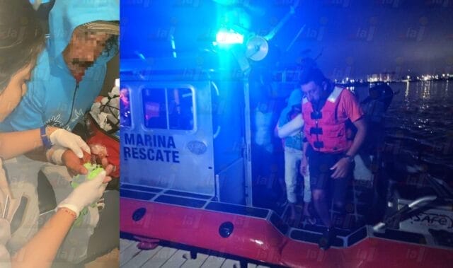 Marina evacua a pescador herido en alta mar en Celestún