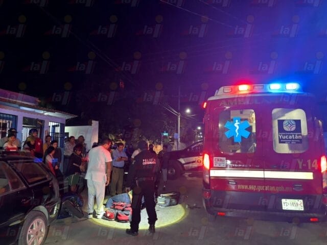 Motociclista derrapa y termina en choque en Tizimín