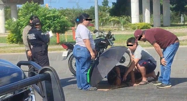 Motociclista lesionado tras choque en la entrada a Ciudad Caucel