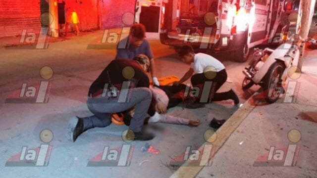 motociclista herida colonia Benito Juárez