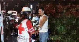 motociclista herida pecho avenida Cuatro Carriles