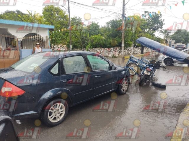 Mototaxista impactado en Umán Mototaxista impactado en Umán