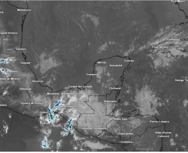 frente frío península de Yucatán