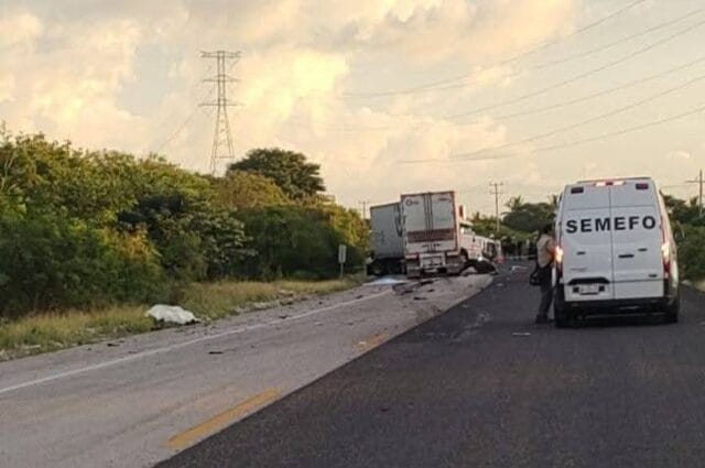 motociclistas atropellados tráiler carmen