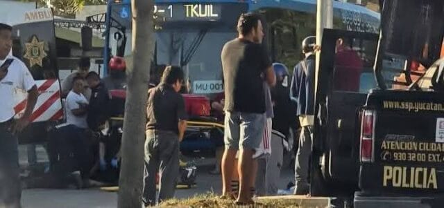 Motociclista impactado por un volquete