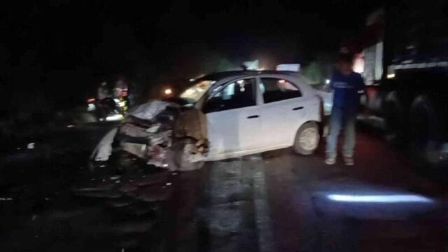 aparatoso choque deja cinco lesionados carretera escárcega-villahermosa