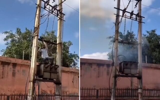 VIDEO MUY FUERTE: Trabajador ‘desaparece’ tras ser electrocutado por un transformador desaparece electrocutado transformador
