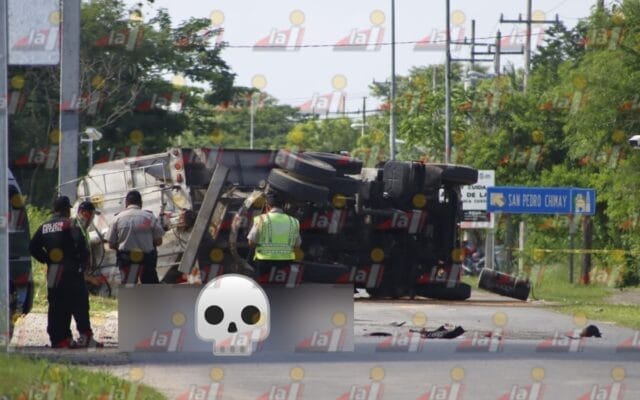 accidente en la carretera Tahdzibichén San Pedro Chimay