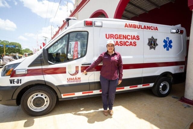 Umán cuenta con su primera ambulancia municipal, servicio gratuito 24/7