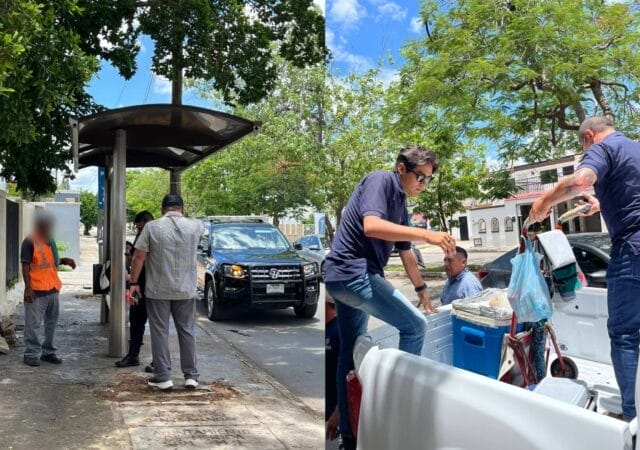 vendedor ambulante es retirado