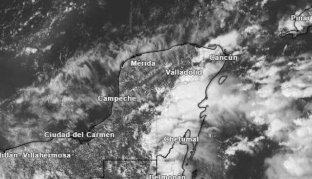 Fuertes lluvias y tormentas eléctricas afectaran a Yucatán y Campeche por paso de la onda tropical 36