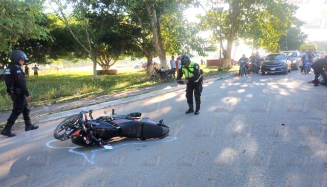 Estudiante del Conalep termina en el hospital tras sufrir aparatoso accidente en Tizimín
