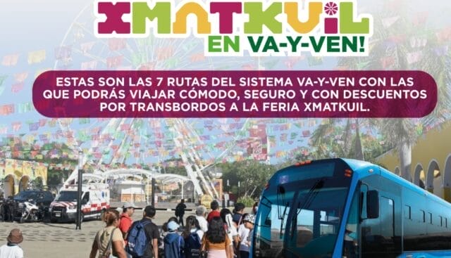 Así funcionarán las rutas del Va y Ven durante la Feria Yucatán Xmatkuil 2025