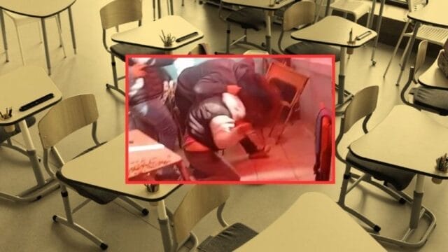 Mujer entra a secundaria y golpea con cadena a alumna de 14 años Mujer entra a secundaria y golpea con cadena a alumna de 14 años