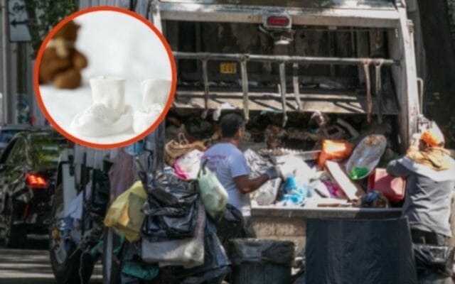 Recién nacido camión de basura