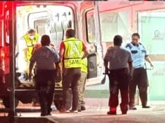 Motociclista derrapa y resulta gravemente herido en carretera de Calkiní; quedó con la cabeza toda ensangrentada