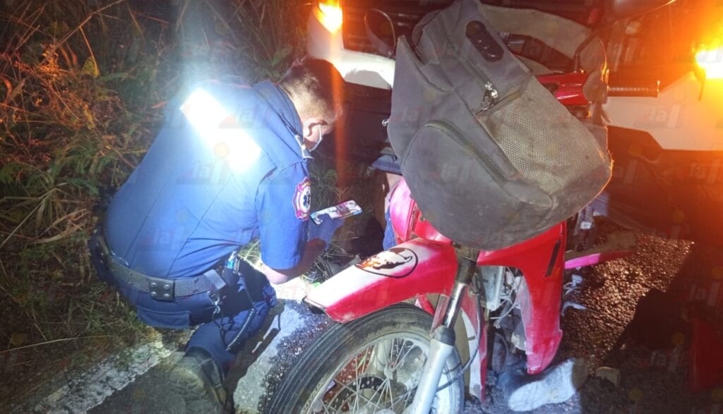 Motociclista muere tras fatal choque en la vía Cacalchén–Euan