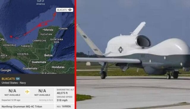 Dron militar de Estados Unidos es detectado cerca de costas del sureste mexicano