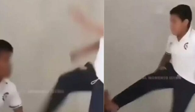 Captan en video golpiza a alumno con enanismo dentro de plantel educativo