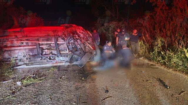 Muere albañil tras volcadura en la carretera motul–suma de hidalgo