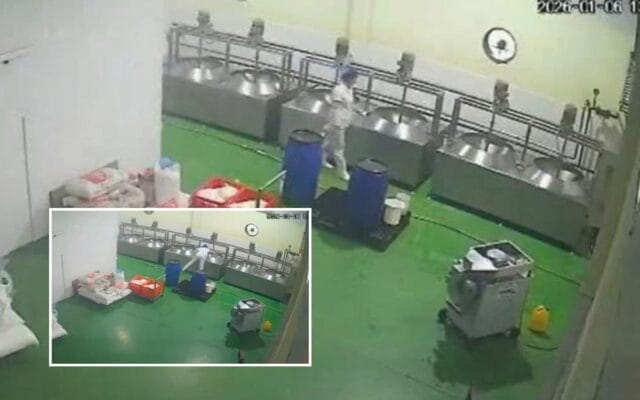 accidente laboral mezcladora industrial