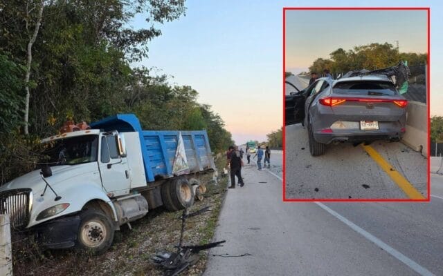 accidente carretera Mérida Cancún