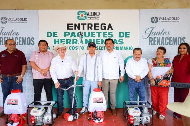 Entrega de paquetes de herramientas a bajo costo fortalece al sector primario en Valladolid